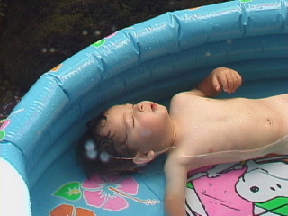 Lazy in the pool