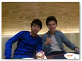 Dinner with teammate チームメイトと食事